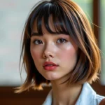 Cieniowane fryzury z grzywką – modne stylizacje