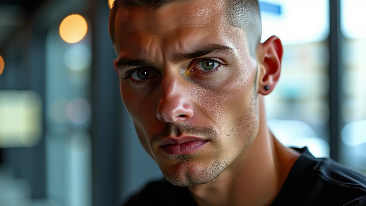 Przewodnik po modnych stylach men’s fade buzz cut