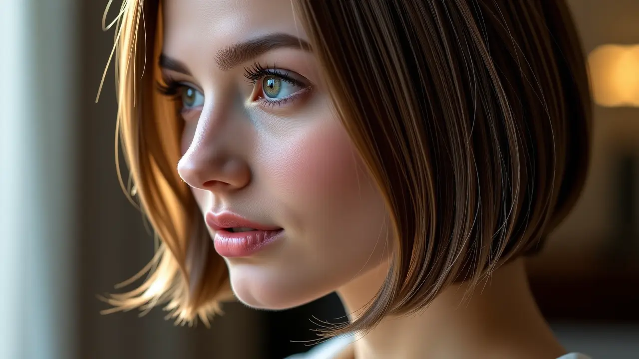 Prosty Long Bob – Elegancja i Idealna Fryzura